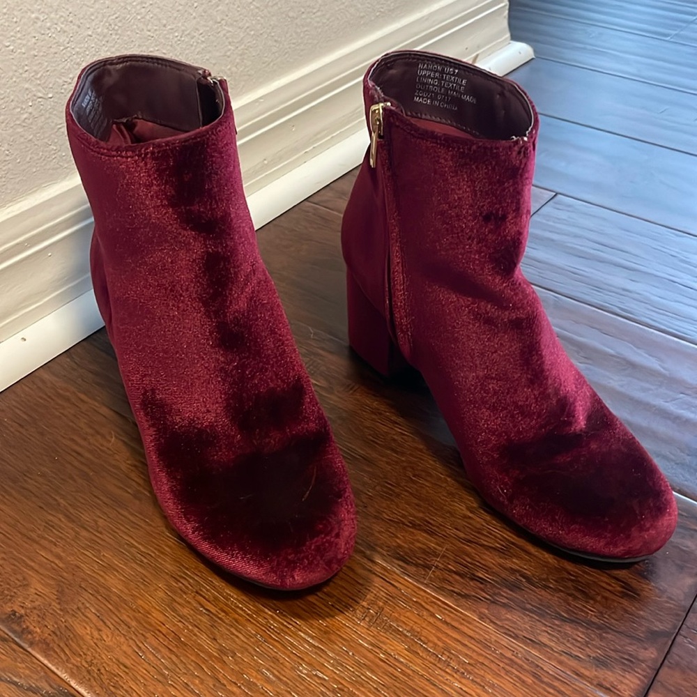 Burgundy, red fall favorite booties